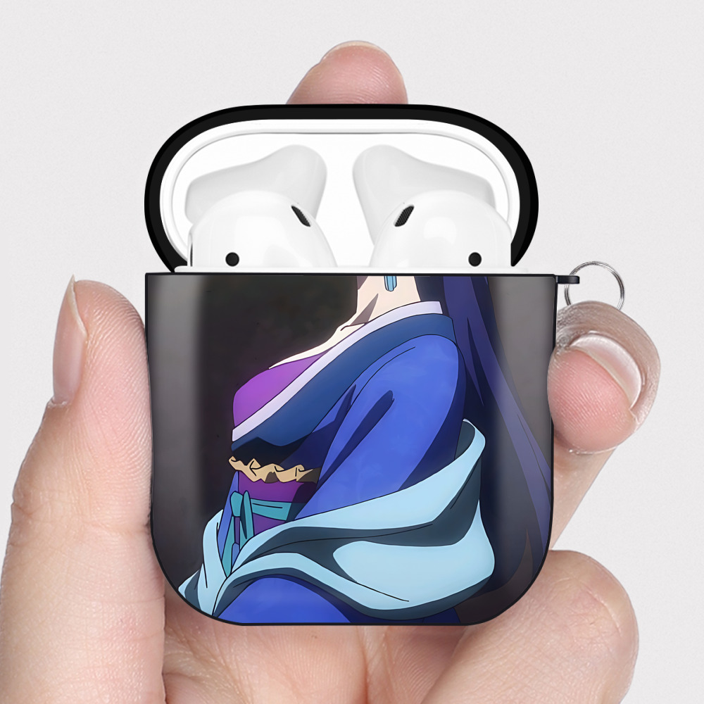 （画像用） 薬屋のひとりごと The Apothecary Diaries AirPods 第2世代保護ケース ハードシェル ブラック 耐衝撃・防指紋・カラビナ付き