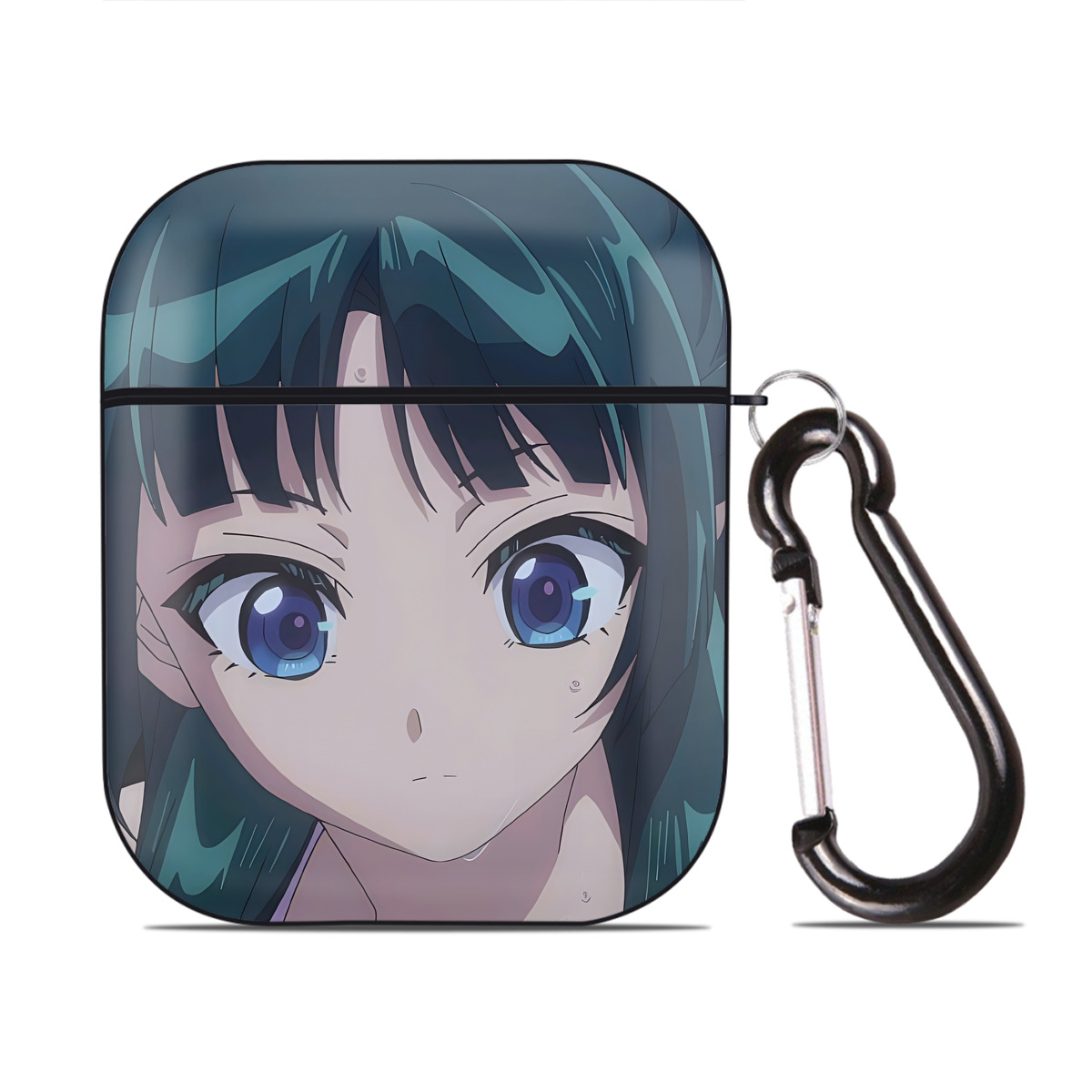 （画像用） 薬屋のひとりごと The Apothecary Diaries AirPods 第2世代保護ケース ハードシェル ブラック 耐衝撃・防指紋・カラビナ付き