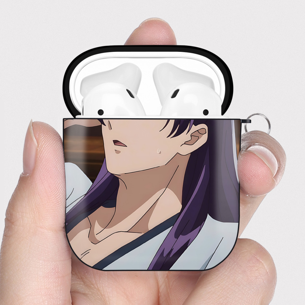 （画像用） 薬屋のひとりごと The Apothecary Diaries AirPods 第2世代保護ケース ハードシェル ブラック 耐衝撃・防指紋・カラビナ付き