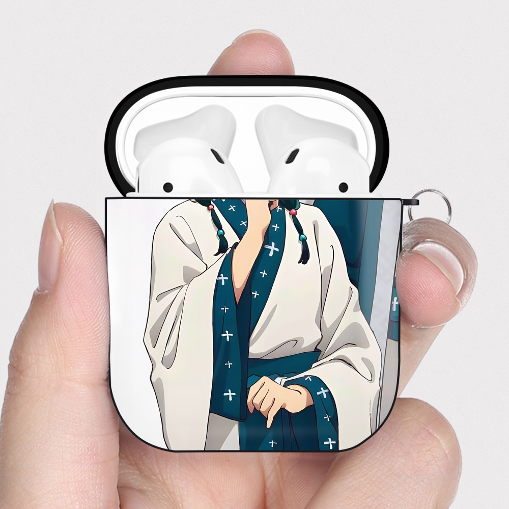 （画像用） 薬屋のひとりごと The Apothecary Diaries AirPods 第2世代保護ケース ハードシェル ブラック 耐衝撃・防指紋・カラビナ付き