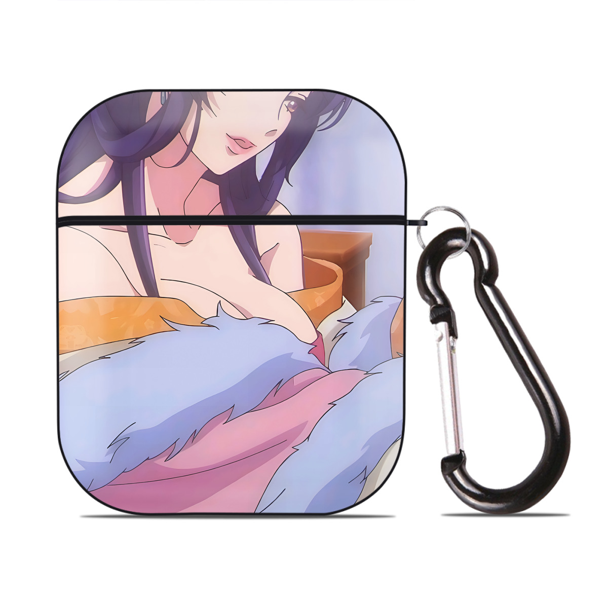 （画像用） 薬屋のひとりごと The Apothecary Diaries AirPods 第2世代保護ケース ハードシェル ブラック 耐衝撃・防指紋・カラビナ付き