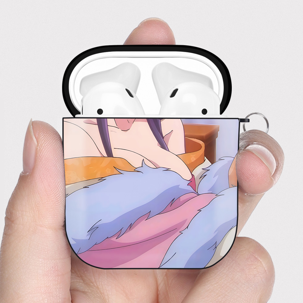 （画像用） 薬屋のひとりごと The Apothecary Diaries AirPods 第2世代保護ケース ハードシェル ブラック 耐衝撃・防指紋・カラビナ付き