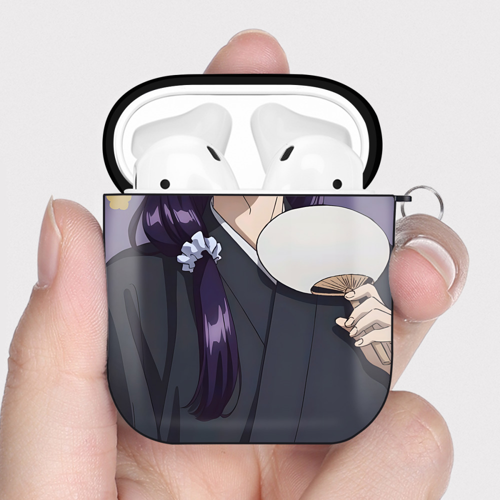 （画像用） 薬屋のひとりごと The Apothecary Diaries AirPods 第2世代保護ケース ハードシェル ブラック 耐衝撃・防指紋・カラビナ付き