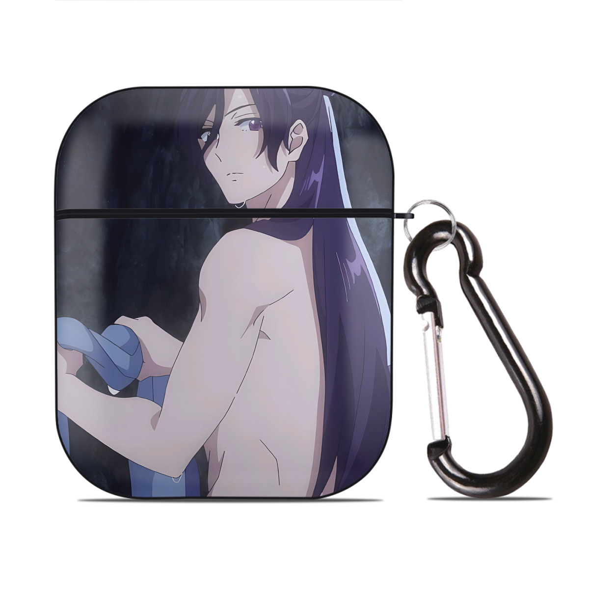 （画像用） 薬屋のひとりごと The Apothecary Diaries AirPods 第2世代保護ケース ハードシェル ブラック 耐衝撃・防指紋・カラビナ付き