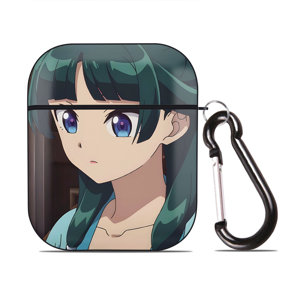 （画像用） 薬屋のひとりごと The Apothecary Diaries AirPods 第2世代保護ケース ハードシェル ブラック 耐衝撃・防指紋・カラビナ付き