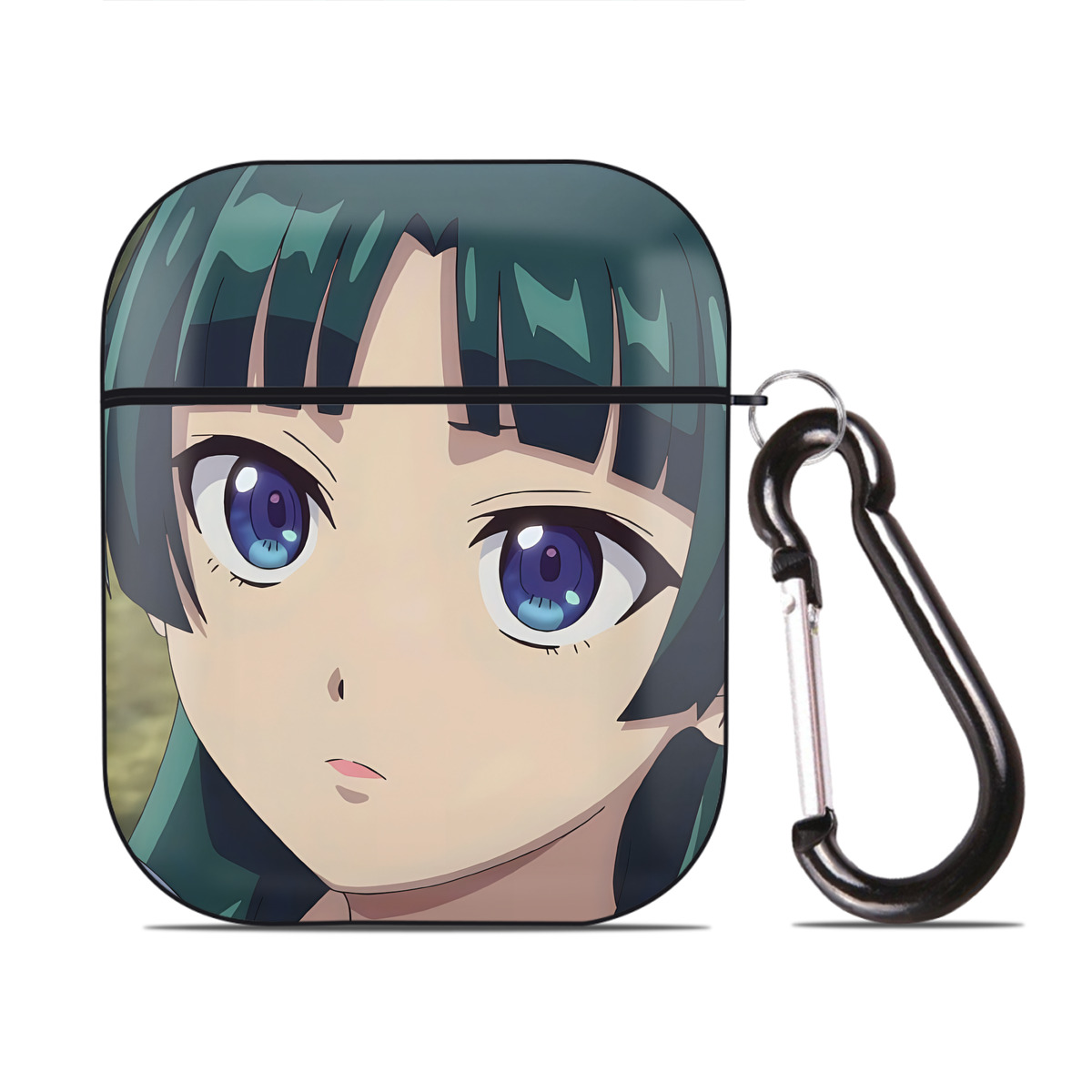 （画像用） 薬屋のひとりごと The Apothecary Diaries AirPods 第2世代保護ケース ハードシェル ブラック 耐衝撃・防指紋・カラビナ付き