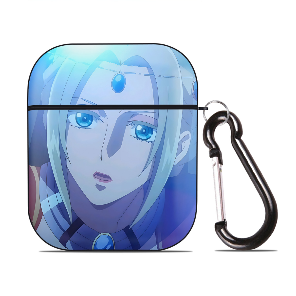 （画像用） 薬屋のひとりごと The Apothecary Diaries AirPods 第2世代保護ケース ハードシェル ブラック 耐衝撃・防指紋・カラビナ付き