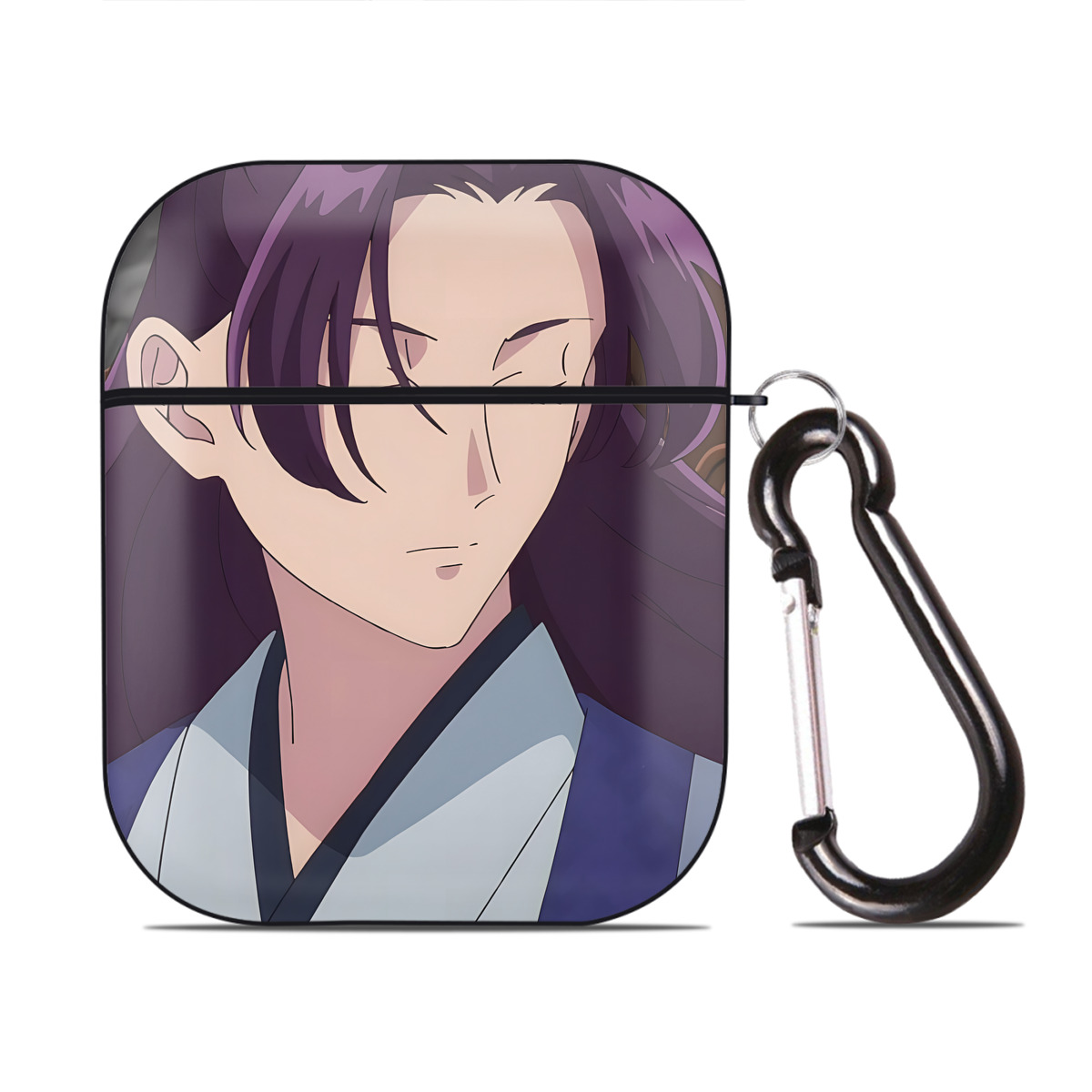 （画像用） 薬屋のひとりごと The Apothecary Diaries AirPods 第2世代保護ケース ハードシェル ブラック 耐衝撃・防指紋・カラビナ付き
