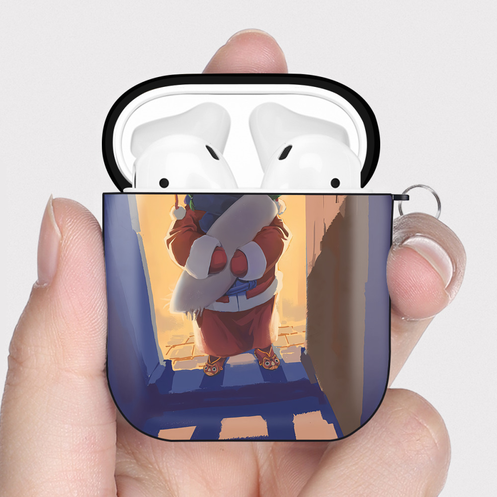 （画像用） 薬屋のひとりごと The Apothecary Diaries AirPods 第2世代保護ケース ハードシェル ブラック 耐衝撃・防指紋・カラビナ付き