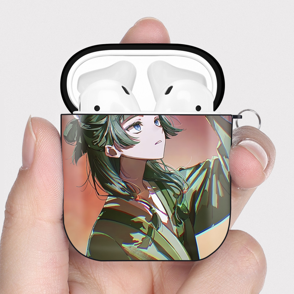 （画像用） 薬屋のひとりごと The Apothecary Diaries AirPods 第2世代保護ケース ハードシェル ブラック 耐衝撃・防指紋・カラビナ付き