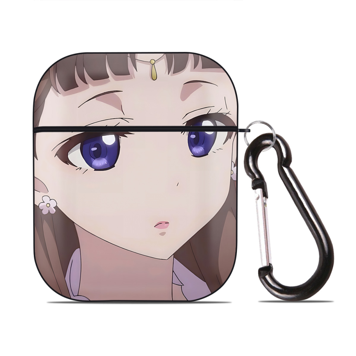 （画像用） 薬屋のひとりごと The Apothecary Diaries AirPods 第2世代保護ケース ハードシェル ブラック 耐衝撃・防指紋・カラビナ付き