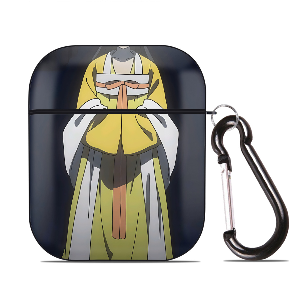 （画像用） 薬屋のひとりごと The Apothecary Diaries AirPods 第2世代保護ケース ハードシェル ブラック 耐衝撃・防指紋・カラビナ付き