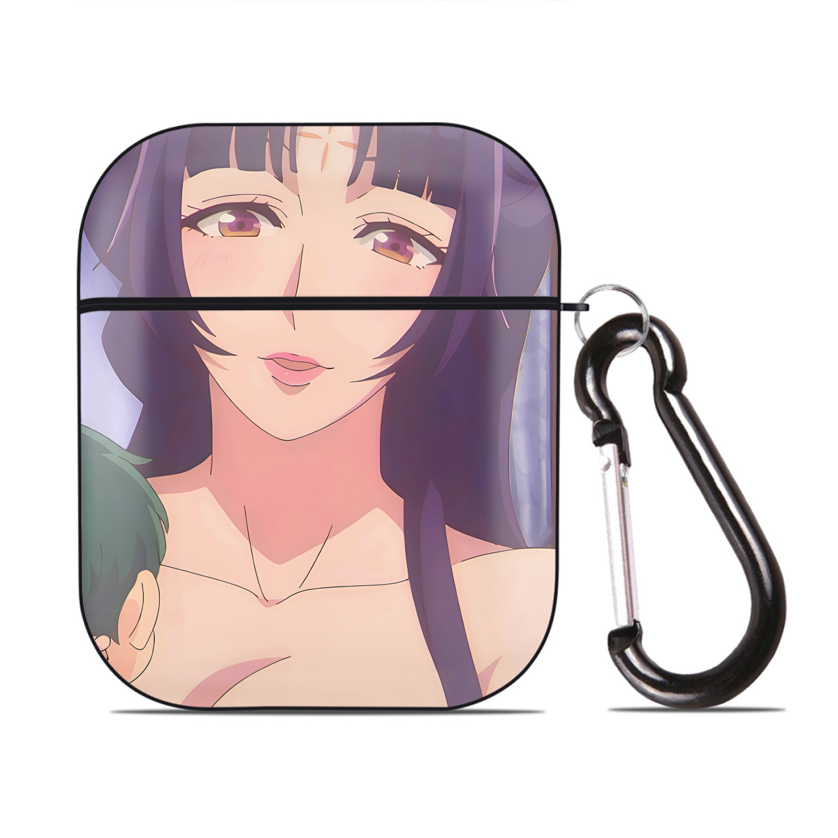（画像用） 薬屋のひとりごと The Apothecary Diaries AirPods 第2世代保護ケース ハードシェル ブラック 耐衝撃・防指紋・カラビナ付き