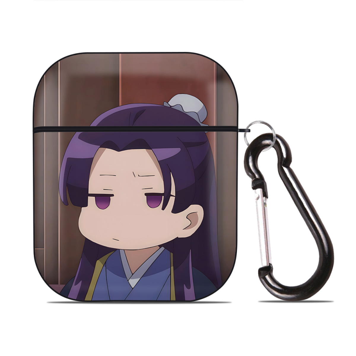 （画像用） 薬屋のひとりごと The Apothecary Diaries AirPods 第2世代保護ケース ハードシェル ブラック 耐衝撃・防指紋・カラビナ付き