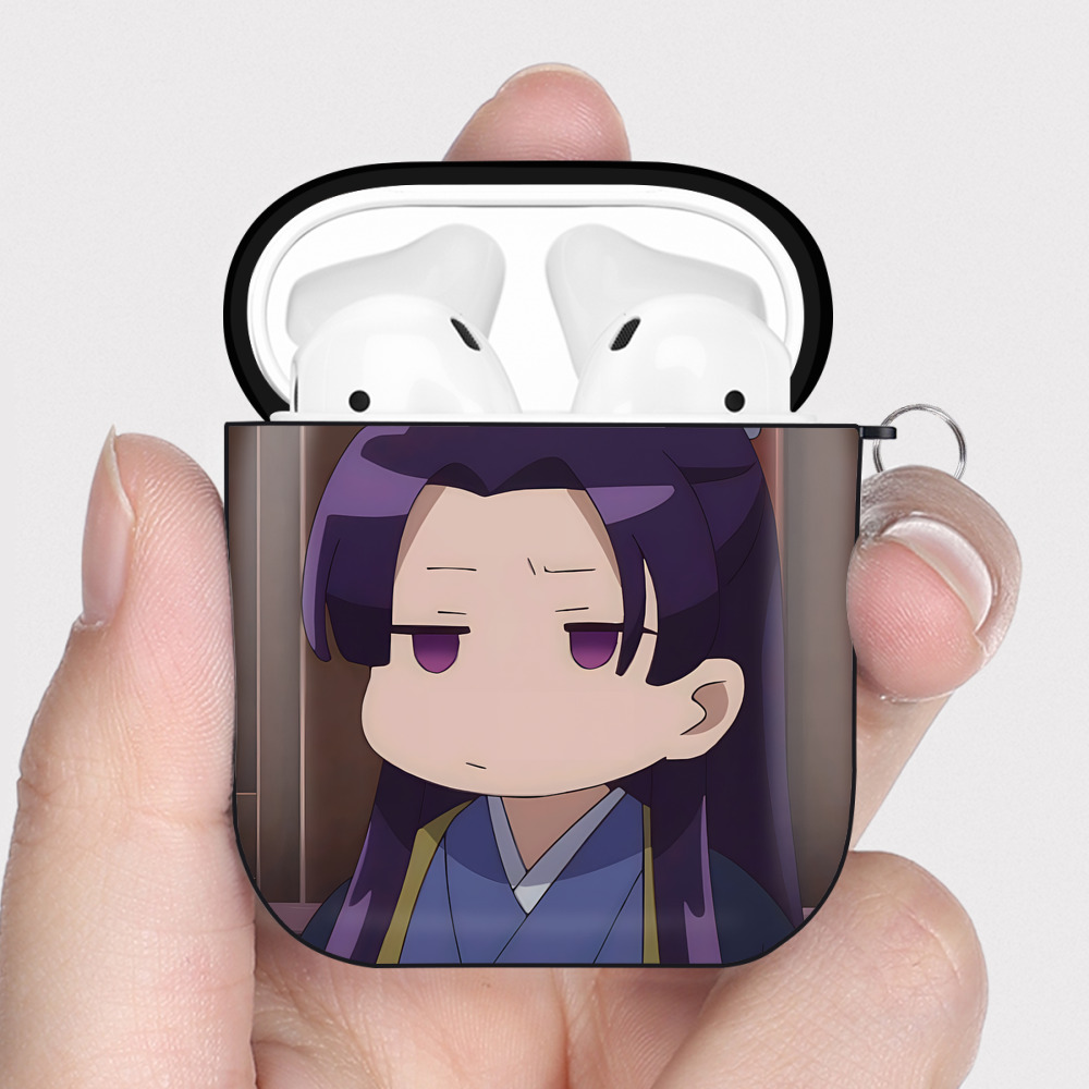（画像用） 薬屋のひとりごと The Apothecary Diaries AirPods 第2世代保護ケース ハードシェル ブラック 耐衝撃・防指紋・カラビナ付き