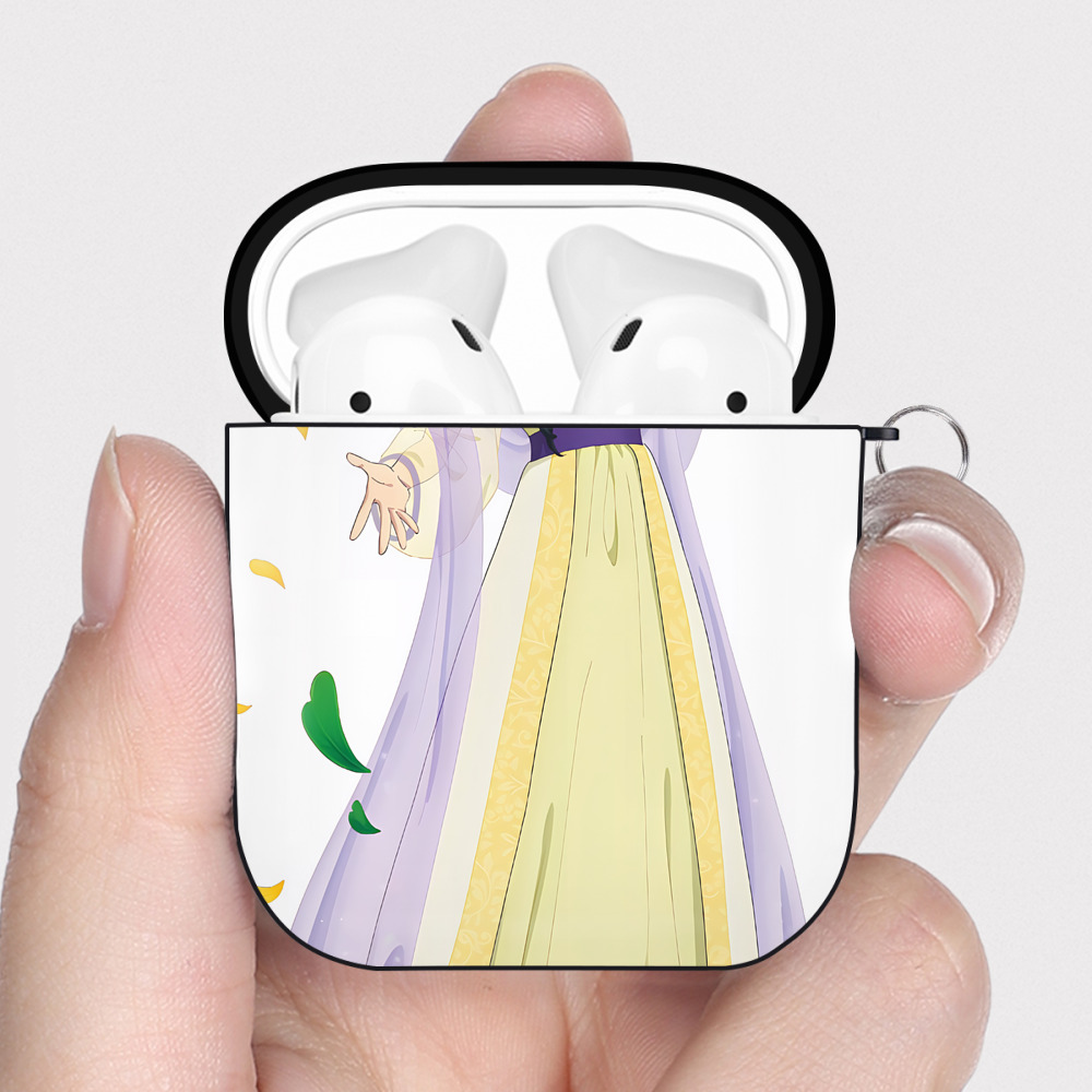 （画像用） 薬屋のひとりごと The Apothecary Diaries AirPods 第2世代保護ケース ハードシェル ブラック 耐衝撃・防指紋・カラビナ付き