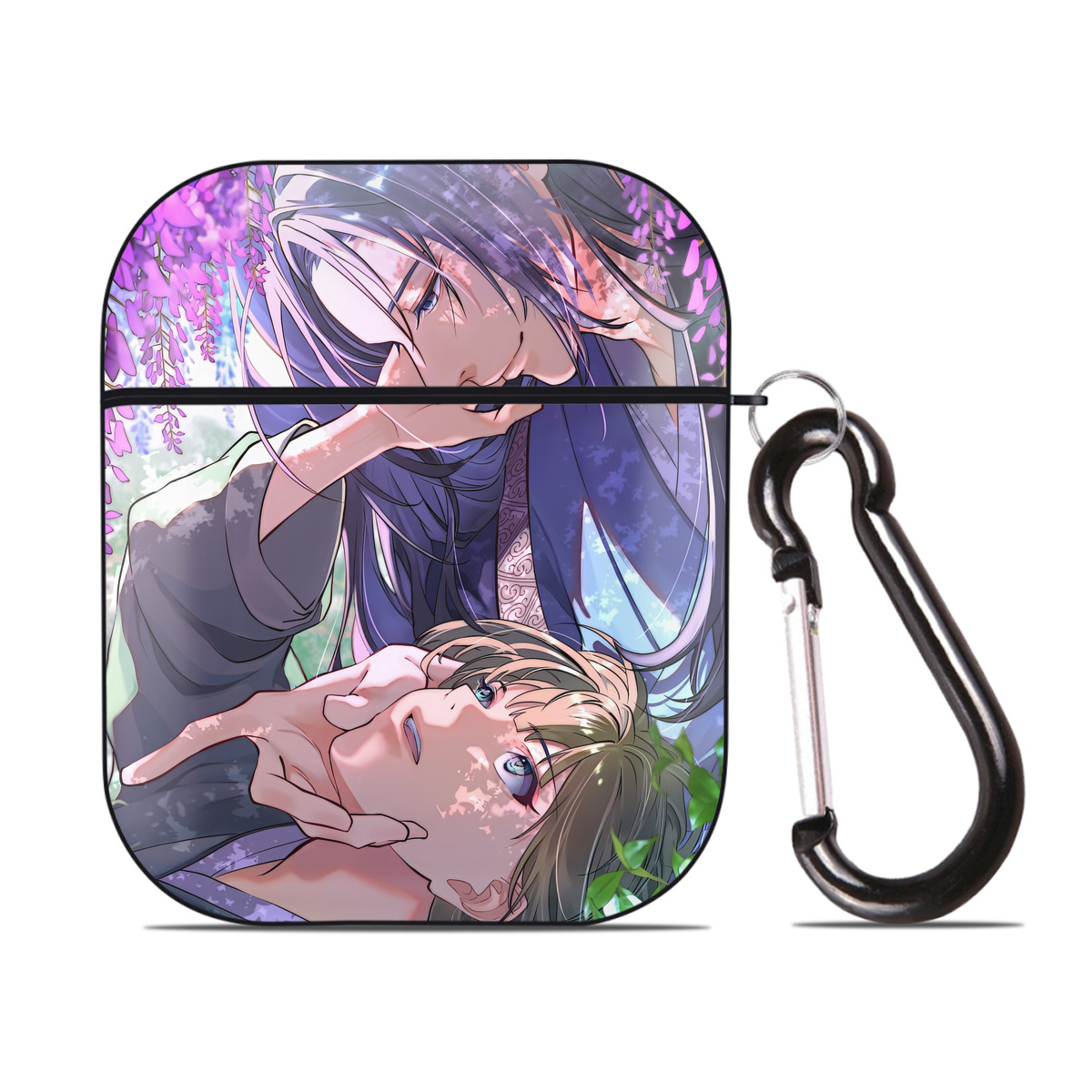 （画像用） 薬屋のひとりごと The Apothecary Diaries AirPods 第2世代保護ケース ハードシェル ブラック 耐衝撃・防指紋・カラビナ付き