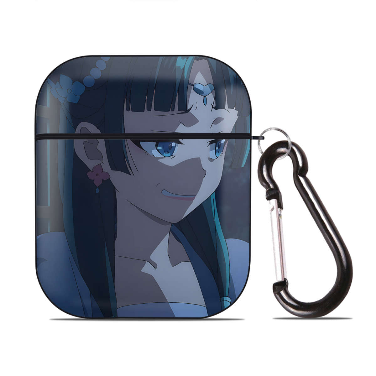 （画像用） 薬屋のひとりごと The Apothecary Diaries AirPods 第2世代保護ケース ハードシェル ブラック 耐衝撃・防指紋・カラビナ付き