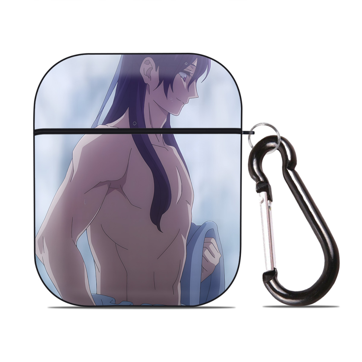 （画像用） 薬屋のひとりごと The Apothecary Diaries AirPods 第2世代保護ケース ハードシェル ブラック 耐衝撃・防指紋・カラビナ付き