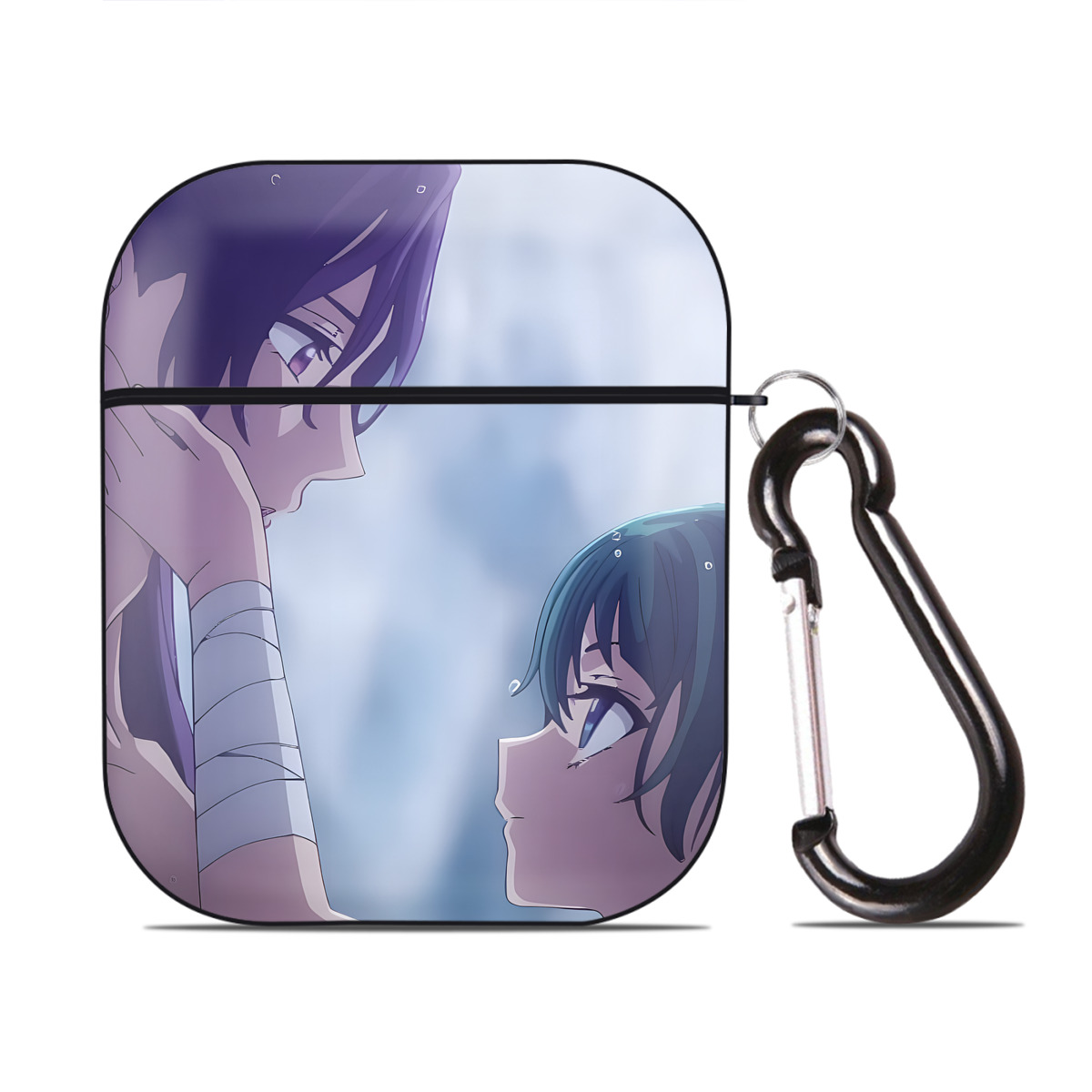 （画像用） 薬屋のひとりごと The Apothecary Diaries AirPods 第2世代保護ケース ハードシェル ブラック 耐衝撃・防指紋・カラビナ付き