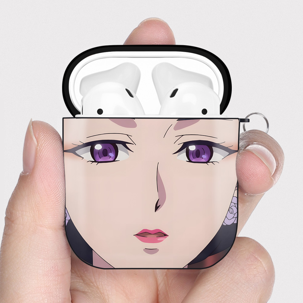 （画像用） 薬屋のひとりごと The Apothecary Diaries AirPods 第2世代保護ケース ハードシェル ブラック 耐衝撃・防指紋・カラビナ付き