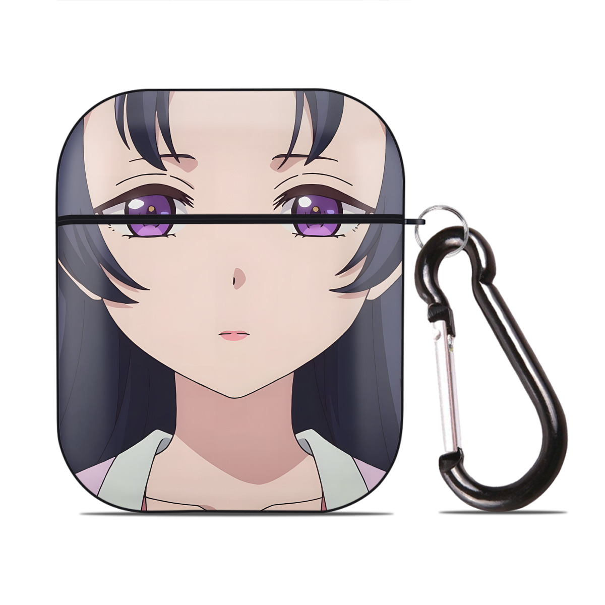 （画像用） 薬屋のひとりごと The Apothecary Diaries AirPods 第2世代保護ケース ハードシェル ブラック 耐衝撃・防指紋・カラビナ付き