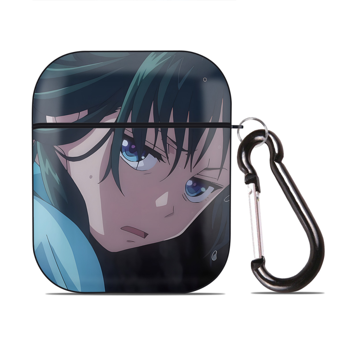（画像用） 薬屋のひとりごと The Apothecary Diaries AirPods 第2世代保護ケース ハードシェル ブラック 耐衝撃・防指紋・カラビナ付き