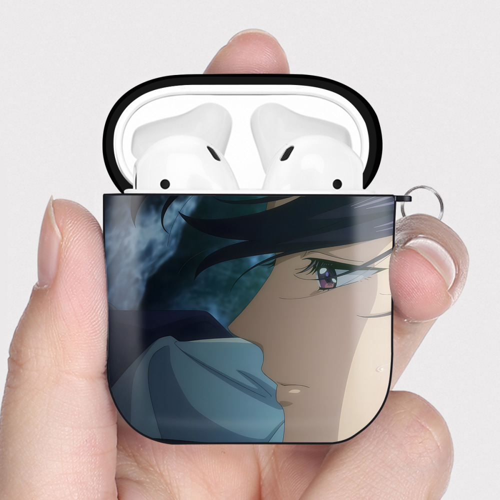 （画像用） 薬屋のひとりごと The Apothecary Diaries AirPods 第2世代保護ケース ハードシェル ブラック 耐衝撃・防指紋・カラビナ付き