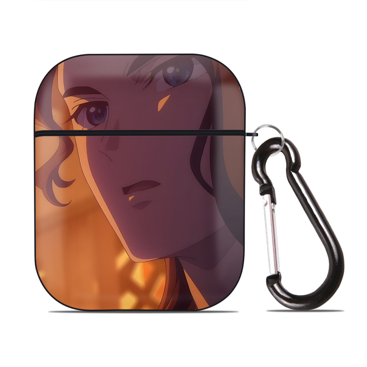 （画像用） 薬屋のひとりごと The Apothecary Diaries AirPods 第2世代保護ケース ハードシェル ブラック 耐衝撃・防指紋・カラビナ付き