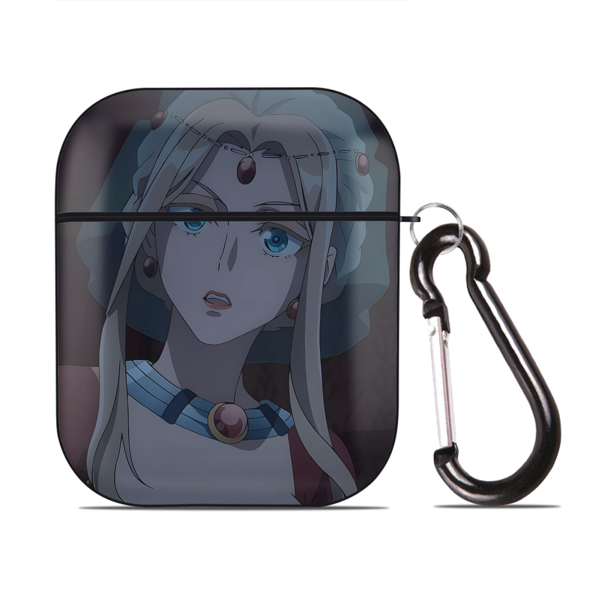 （画像用） 薬屋のひとりごと The Apothecary Diaries AirPods 第2世代保護ケース ハードシェル ブラック 耐衝撃・防指紋・カラビナ付き
