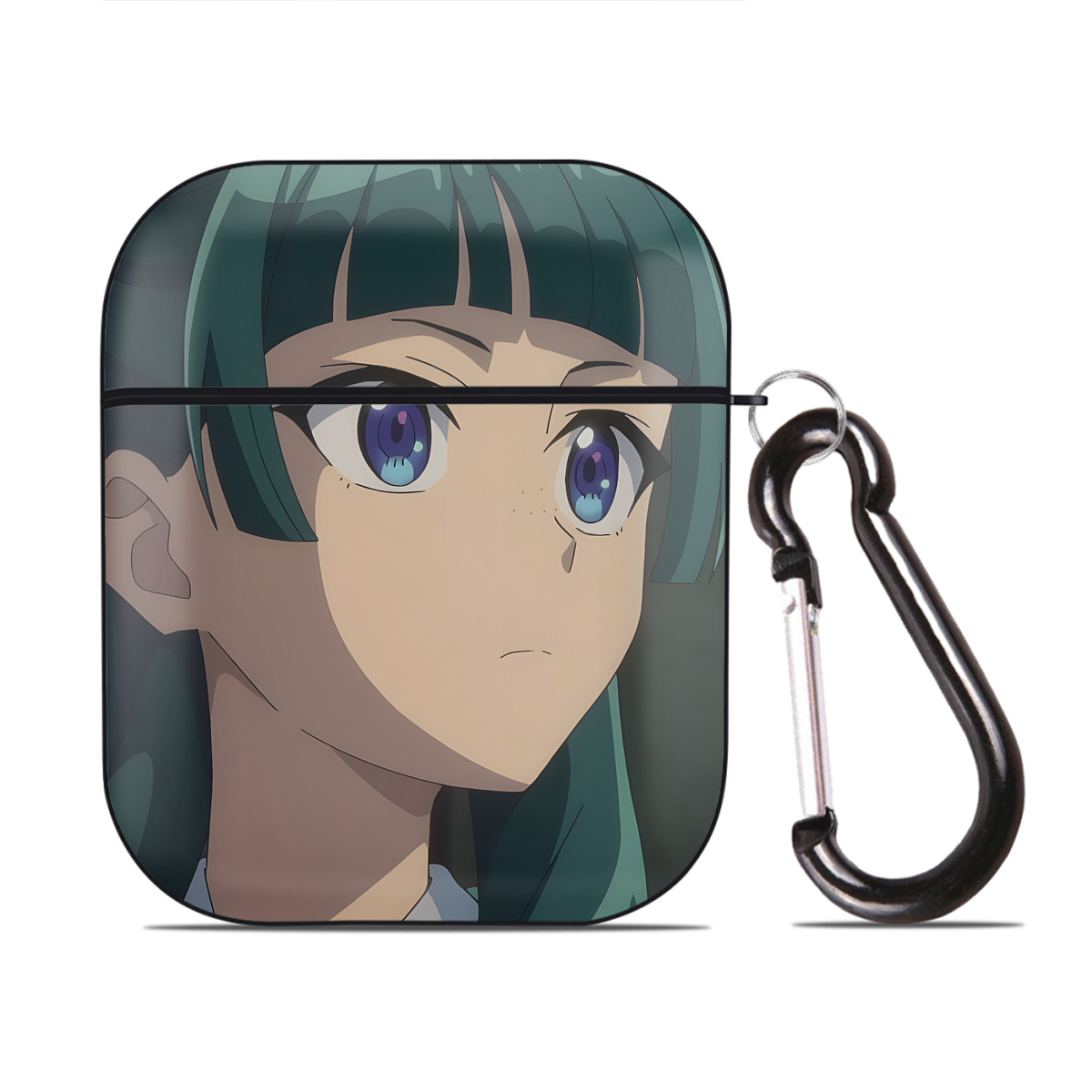 （画像用） 薬屋のひとりごと The Apothecary Diaries AirPods 第2世代保護ケース ハードシェル ブラック 耐衝撃・防指紋・カラビナ付き