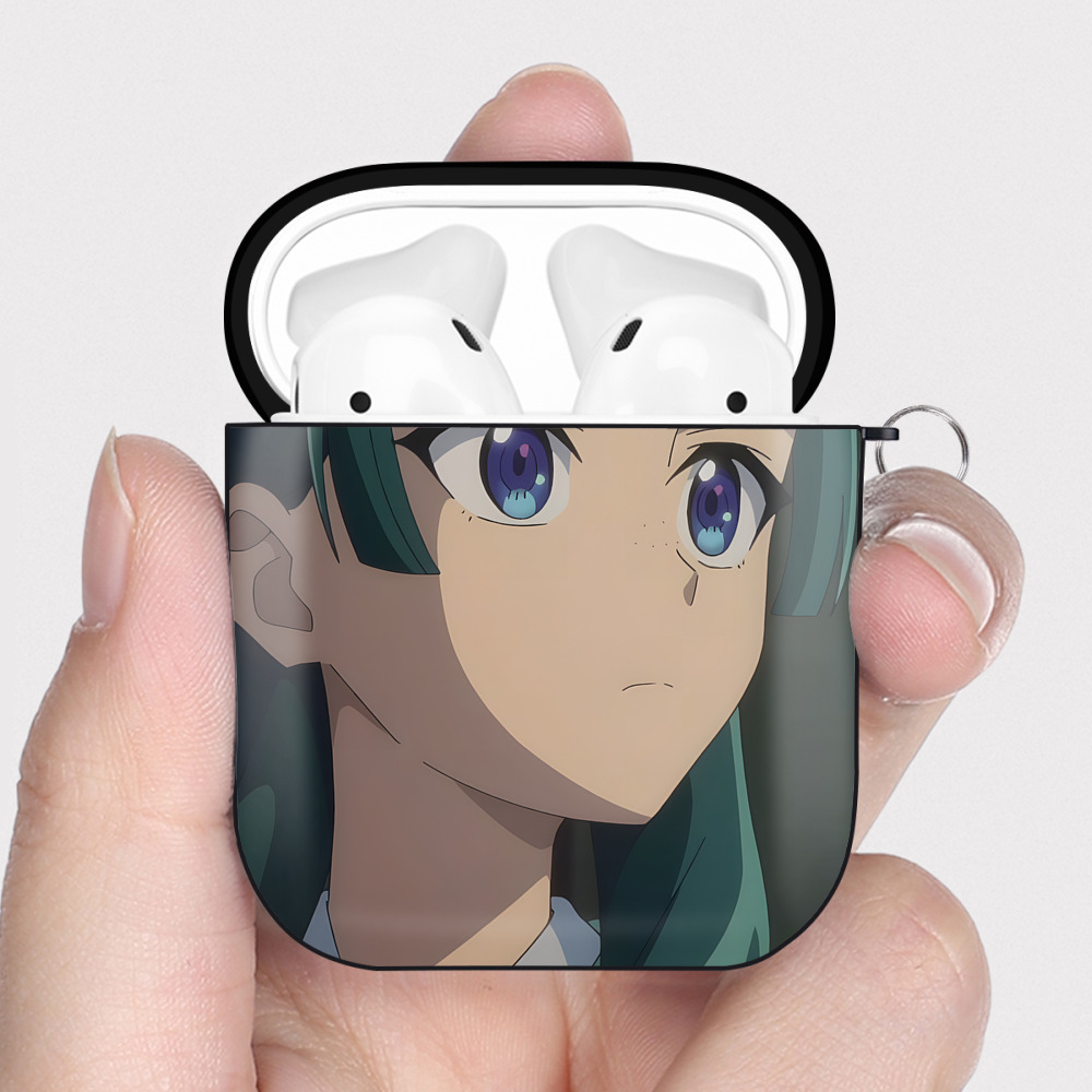 （画像用） 薬屋のひとりごと The Apothecary Diaries AirPods 第2世代保護ケース ハードシェル ブラック 耐衝撃・防指紋・カラビナ付き