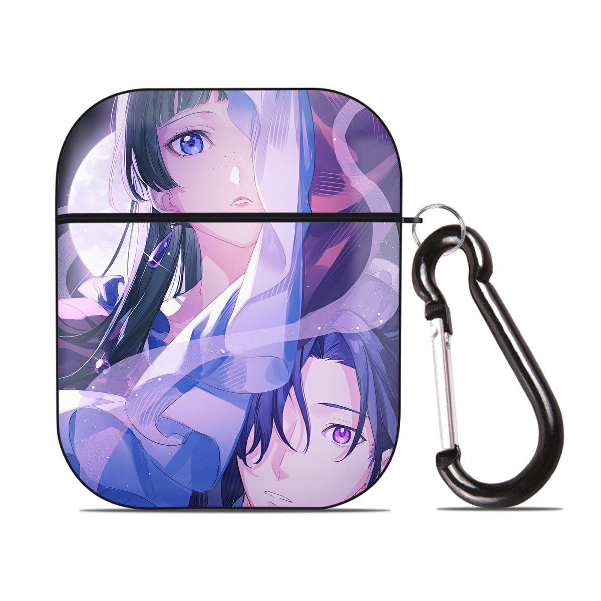 （画像用） 薬屋のひとりごと The Apothecary Diaries AirPods 第2世代保護ケース ハードシェル ブラック 耐衝撃・防指紋・カラビナ付き