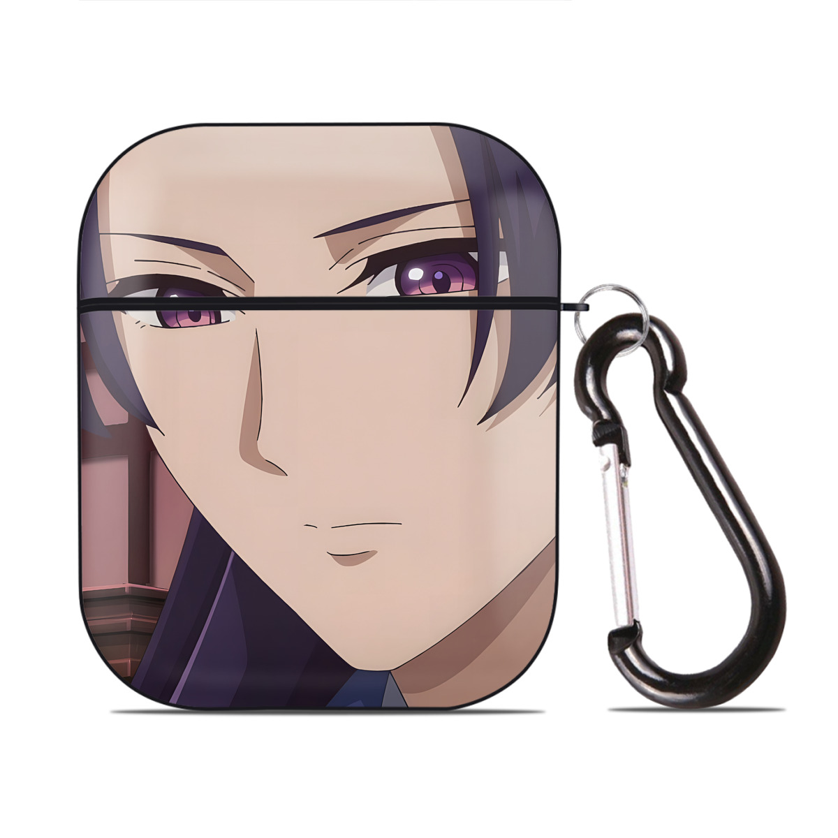 （画像用） 薬屋のひとりごと The Apothecary Diaries AirPods 第2世代保護ケース ハードシェル ブラック 耐衝撃・防指紋・カラビナ付き