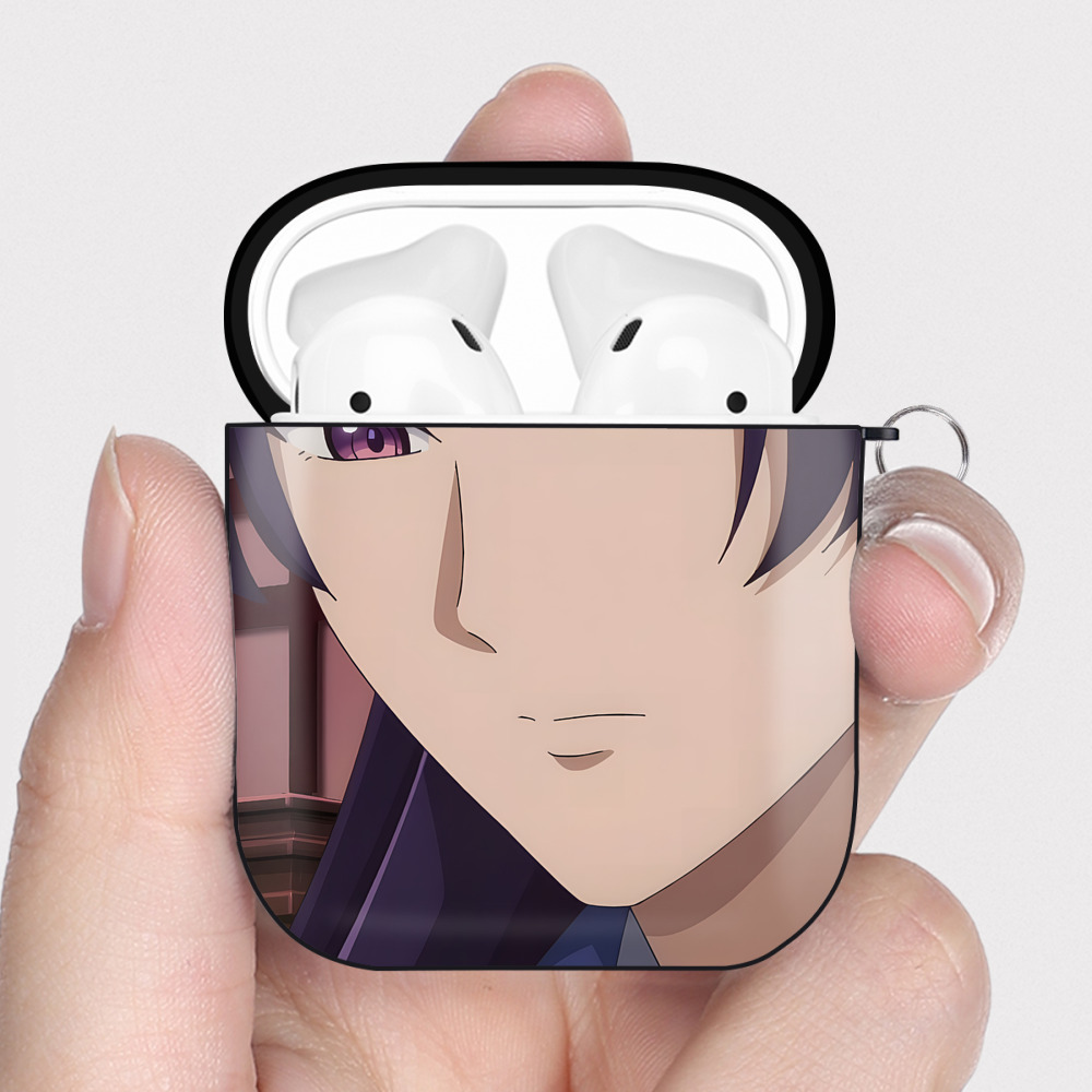 （画像用） 薬屋のひとりごと The Apothecary Diaries AirPods 第2世代保護ケース ハードシェル ブラック 耐衝撃・防指紋・カラビナ付き