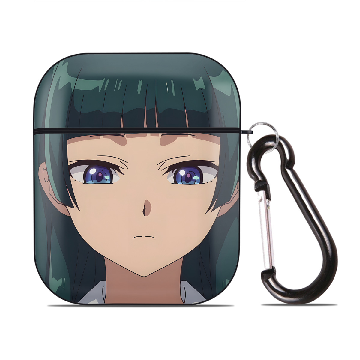 （画像用） 薬屋のひとりごと The Apothecary Diaries AirPods 第2世代保護ケース ハードシェル ブラック 耐衝撃・防指紋・カラビナ付き