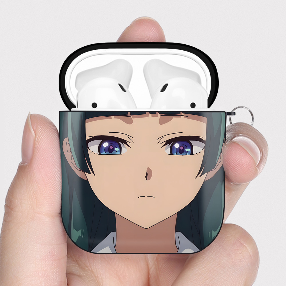 （画像用） 薬屋のひとりごと The Apothecary Diaries AirPods 第2世代保護ケース ハードシェル ブラック 耐衝撃・防指紋・カラビナ付き