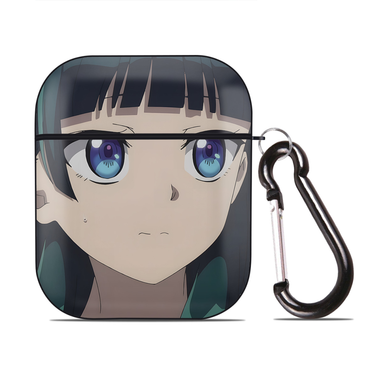 （画像用） 薬屋のひとりごと The Apothecary Diaries AirPods 第2世代保護ケース ハードシェル ブラック 耐衝撃・防指紋・カラビナ付き