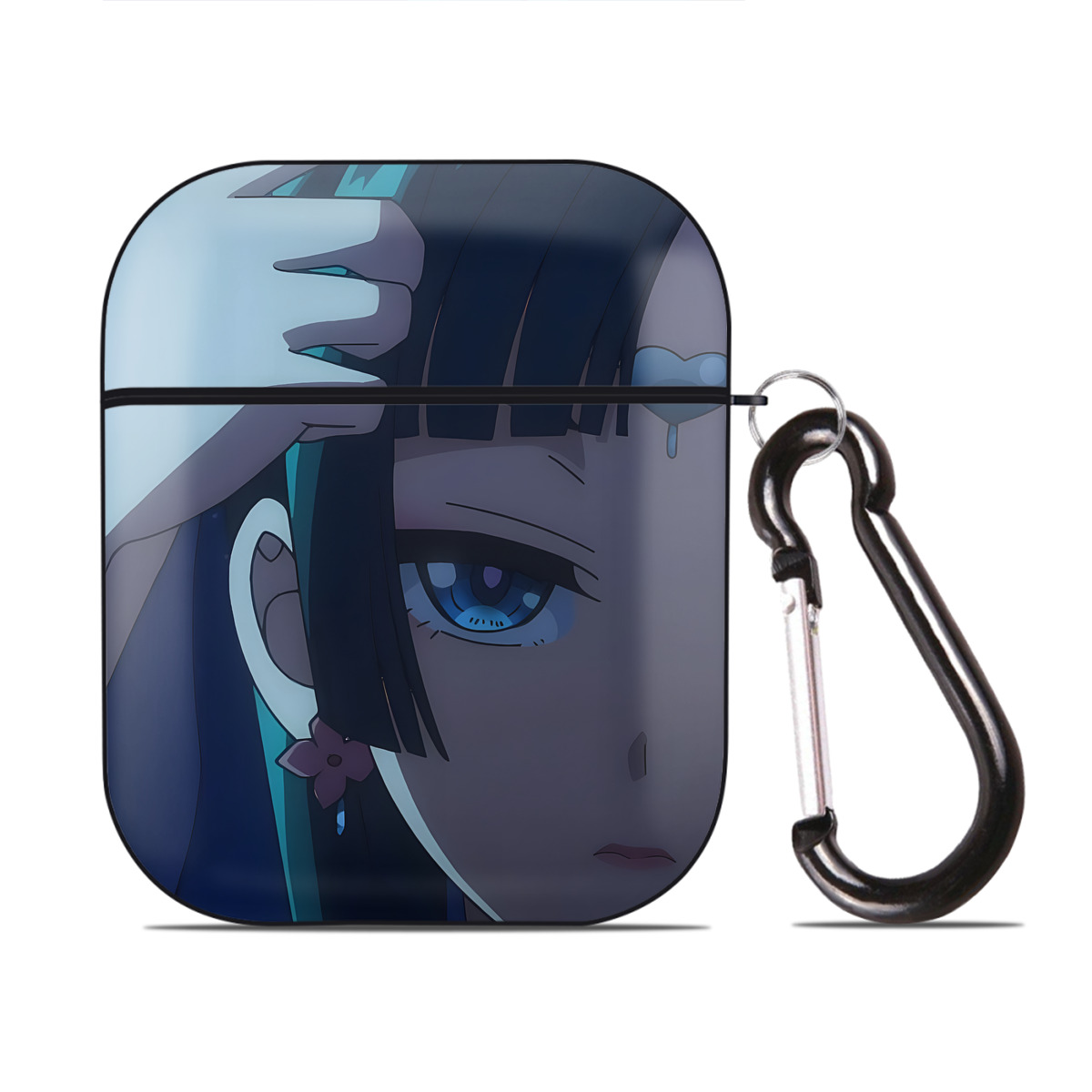 （画像用） 薬屋のひとりごと The Apothecary Diaries AirPods 第2世代保護ケース ハードシェル ブラック 耐衝撃・防指紋・カラビナ付き