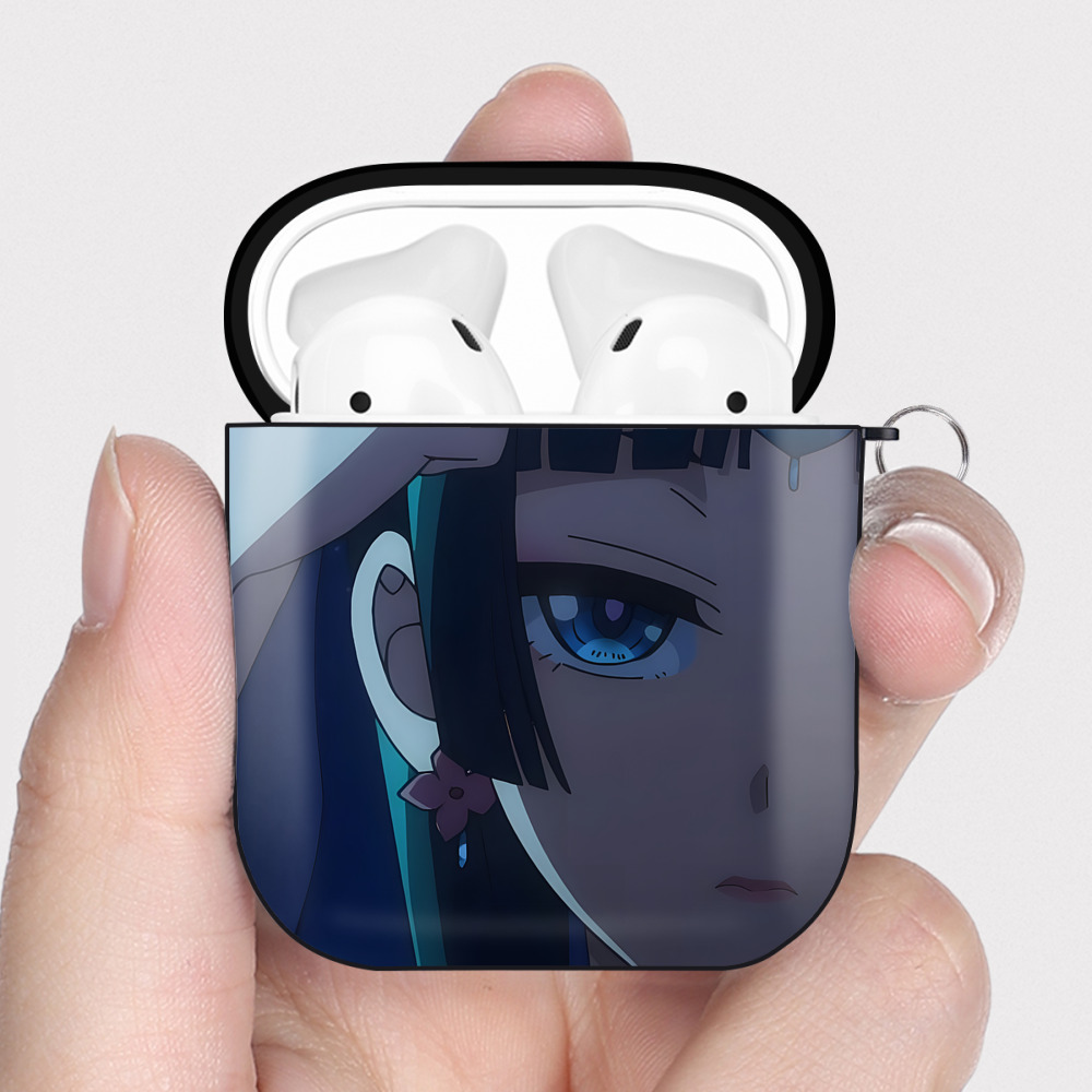 （画像用） 薬屋のひとりごと The Apothecary Diaries AirPods 第2世代保護ケース ハードシェル ブラック 耐衝撃・防指紋・カラビナ付き