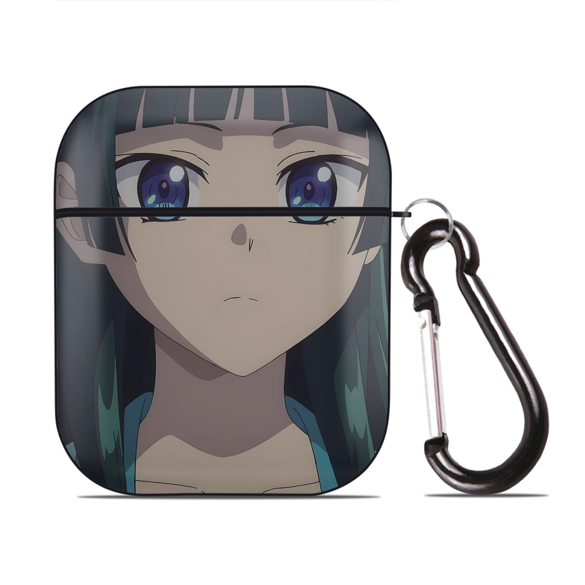（画像用） 薬屋のひとりごと The Apothecary Diaries AirPods 第2世代保護ケース ハードシェル ブラック 耐衝撃・防指紋・カラビナ付き