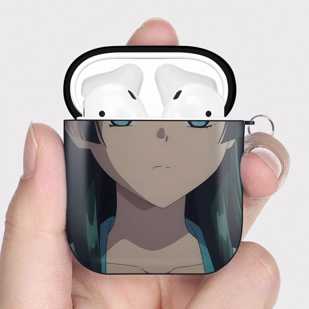 （画像用） 薬屋のひとりごと The Apothecary Diaries AirPods 第2世代保護ケース ハードシェル ブラック 耐衝撃・防指紋・カラビナ付き