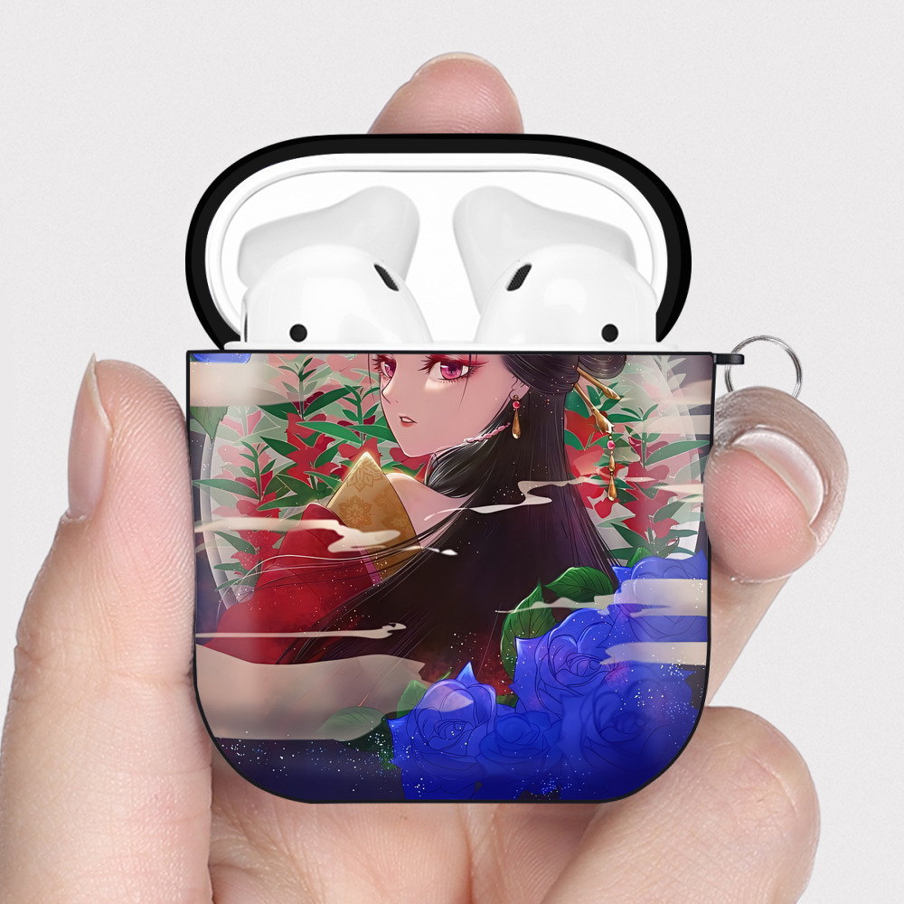 （画像用） 薬屋のひとりごと The Apothecary Diaries AirPods 第2世代保護ケース ハードシェル ブラック 耐衝撃・防指紋・カラビナ付き