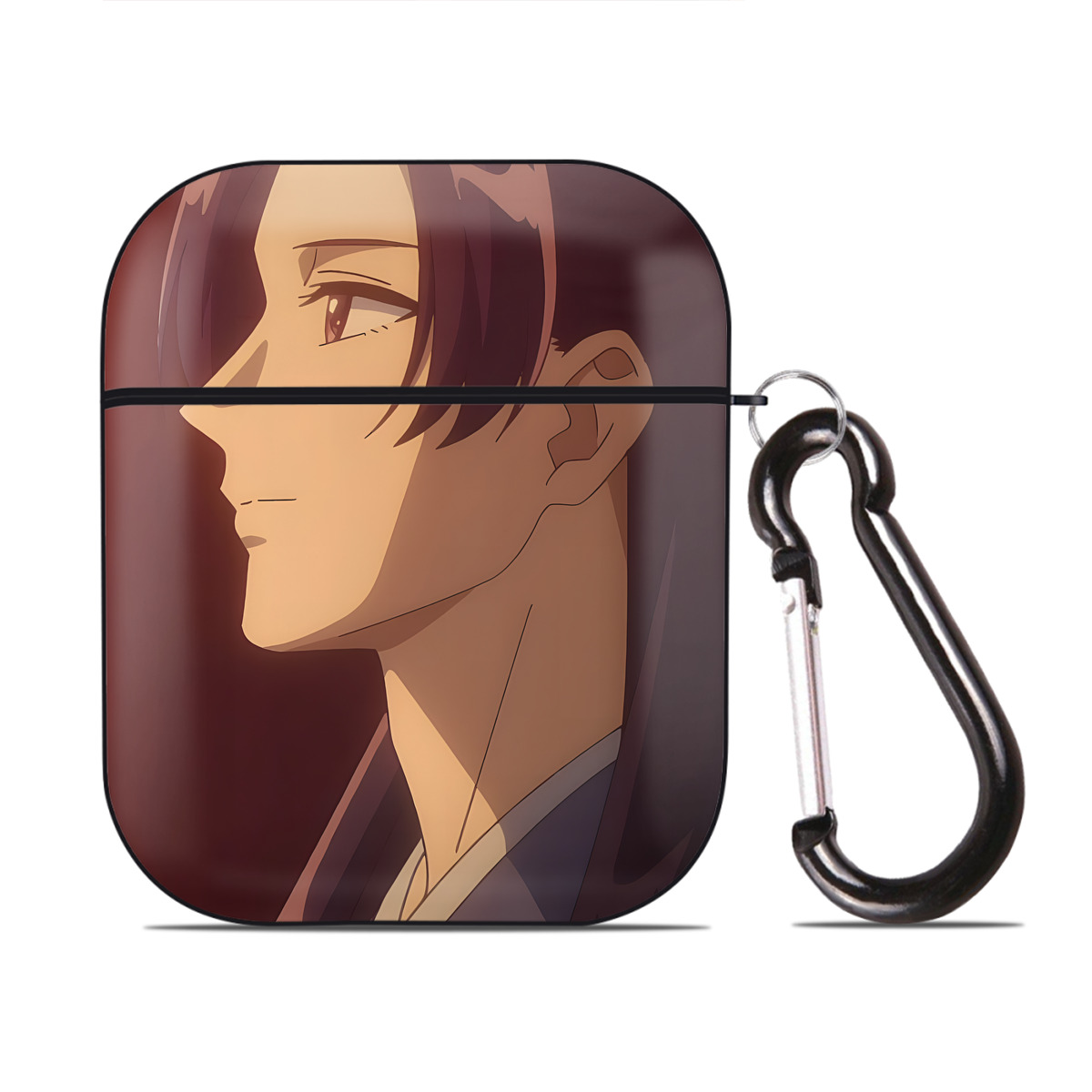 （画像用） 薬屋のひとりごと The Apothecary Diaries AirPods 第2世代保護ケース ハードシェル ブラック 耐衝撃・防指紋・カラビナ付き