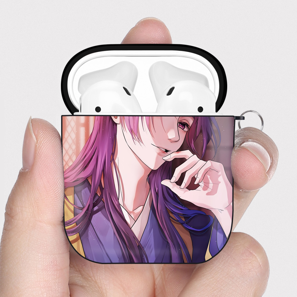 （画像用） 薬屋のひとりごと The Apothecary Diaries AirPods 第2世代保護ケース ハードシェル ブラック 耐衝撃・防指紋・カラビナ付き
