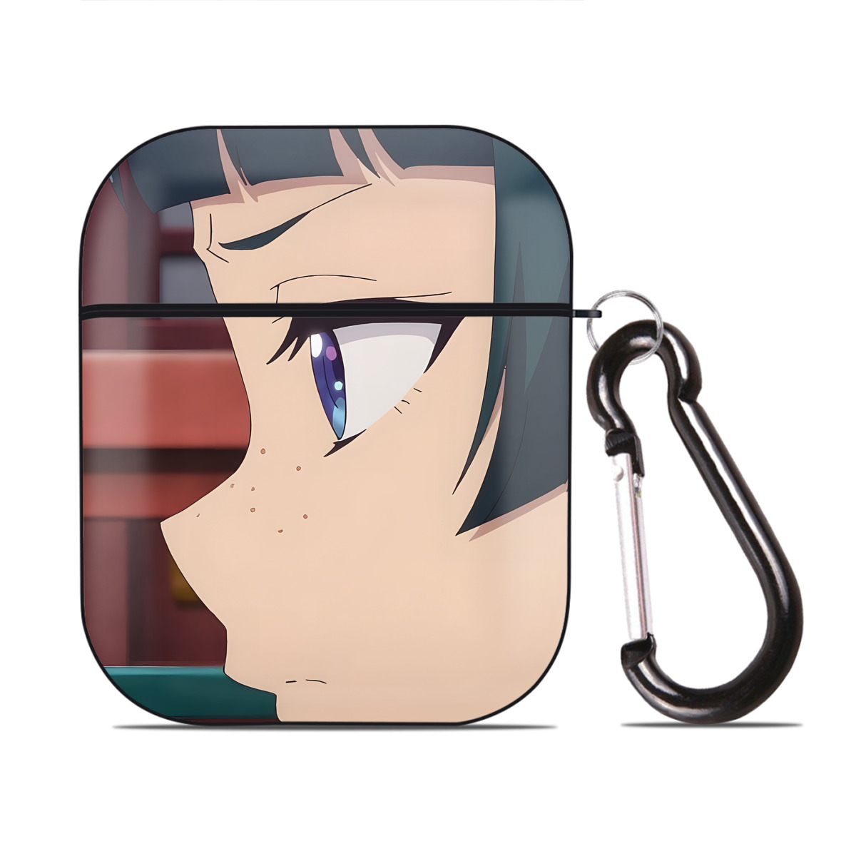 （画像用） 薬屋のひとりごと The Apothecary Diaries AirPods 第2世代保護ケース ハードシェル ブラック 耐衝撃・防指紋・カラビナ付き