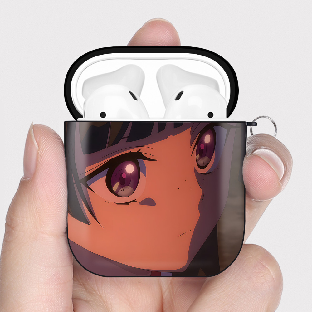 （画像用） 薬屋のひとりごと The Apothecary Diaries AirPods 第2世代保護ケース ハードシェル ブラック 耐衝撃・防指紋・カラビナ付き