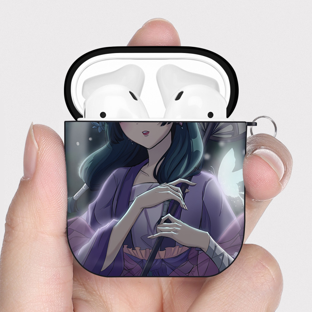 （画像用） 薬屋のひとりごと The Apothecary Diaries AirPods 第2世代保護ケース ハードシェル ブラック 耐衝撃・防指紋・カラビナ付き