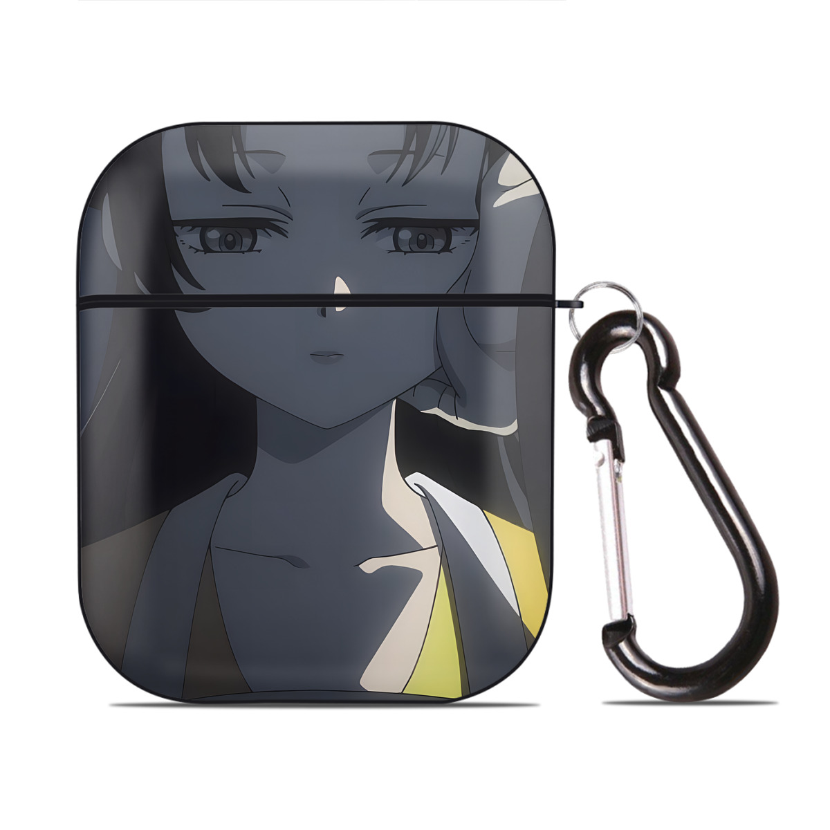 （画像用） 薬屋のひとりごと The Apothecary Diaries AirPods 第2世代保護ケース ハードシェル ブラック 耐衝撃・防指紋・カラビナ付き