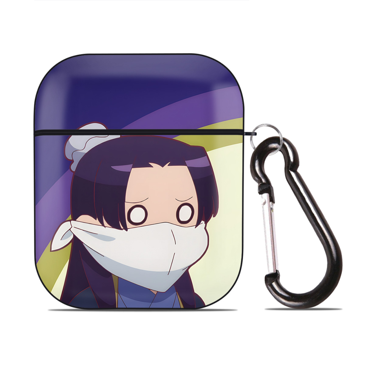 （画像用） 薬屋のひとりごと The Apothecary Diaries AirPods 第2世代保護ケース ハードシェル ブラック 耐衝撃・防指紋・カラビナ付き